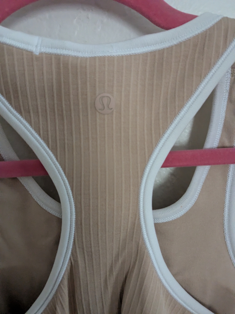 Lululemon Ribbed Cream Racerback Tank Top - Picture 3 of 3